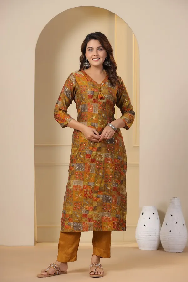 Mustard_Modal_Embroidered_Suit_Set_For_Women