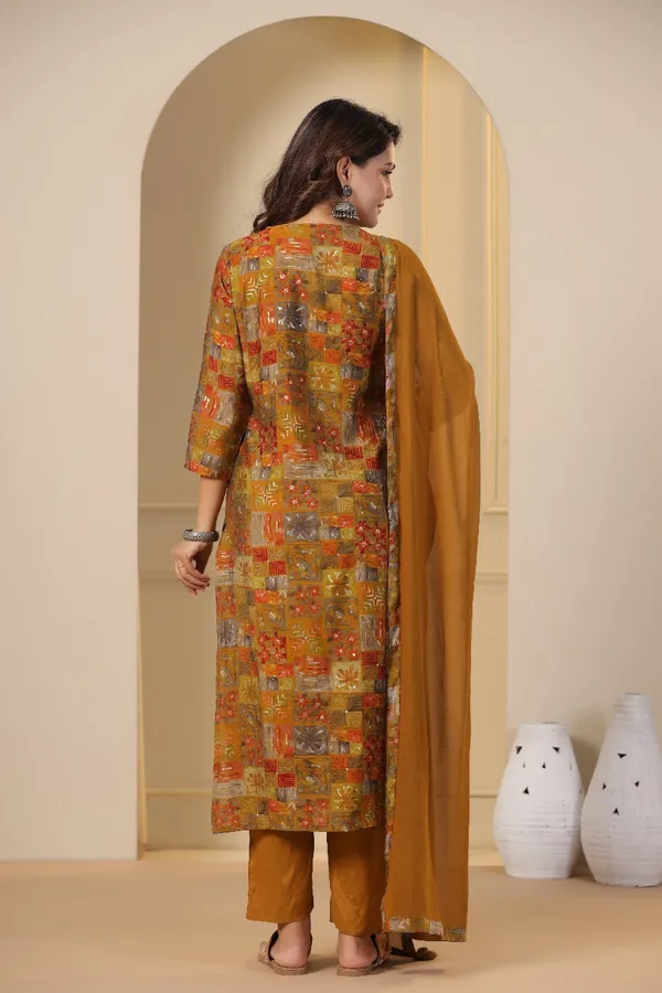 Mustard_Modal_Embroidered_Suit_Set_For_Women