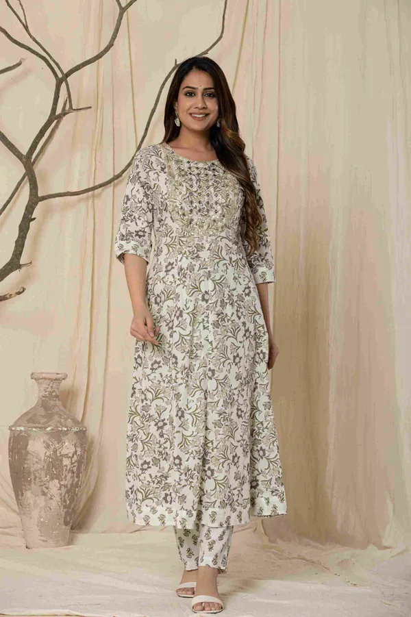Olive_Green_Cotton_Printed_Flared_Suit_Set_For_Women