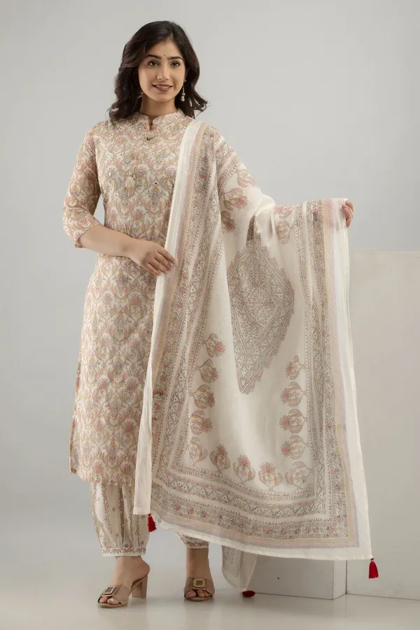 Off_White_Mulmul_Cotton_Printed_Straight_Kurta_Pant_Dupatta_Set_For_Women