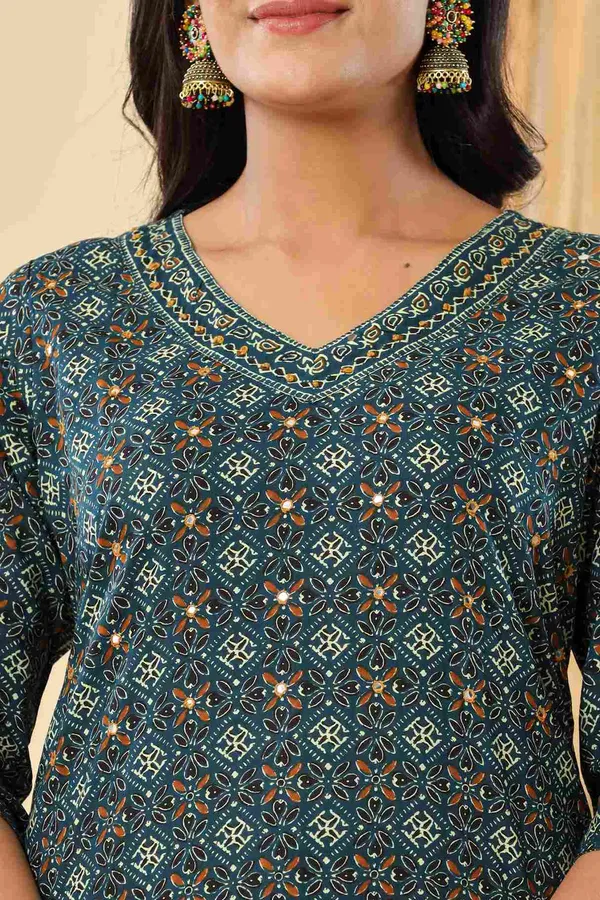 Dark_Blue_Cotton_Straight_Printed_Kurta_Afghani_Pants_Dupatta_Suit_Set_For_Women
