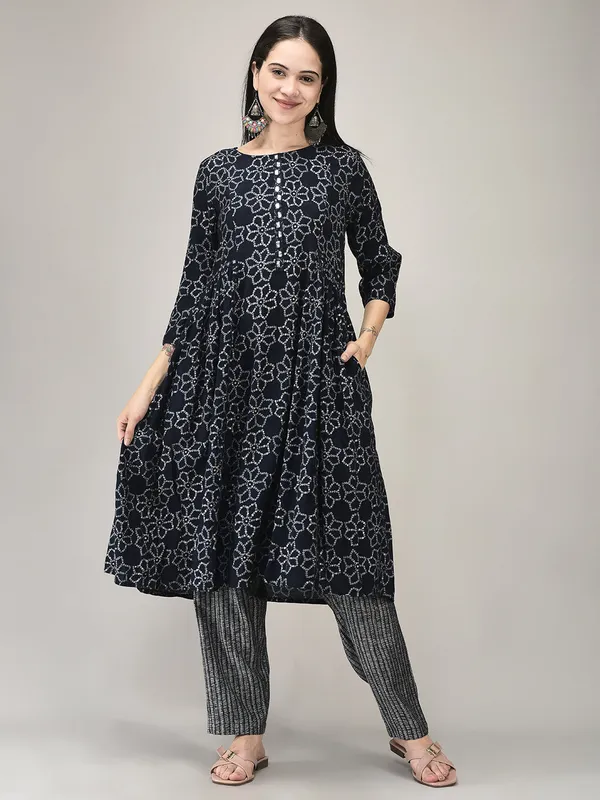Dark_Blue_Rayon_Straight_Printed_Suit_Set_For_Women