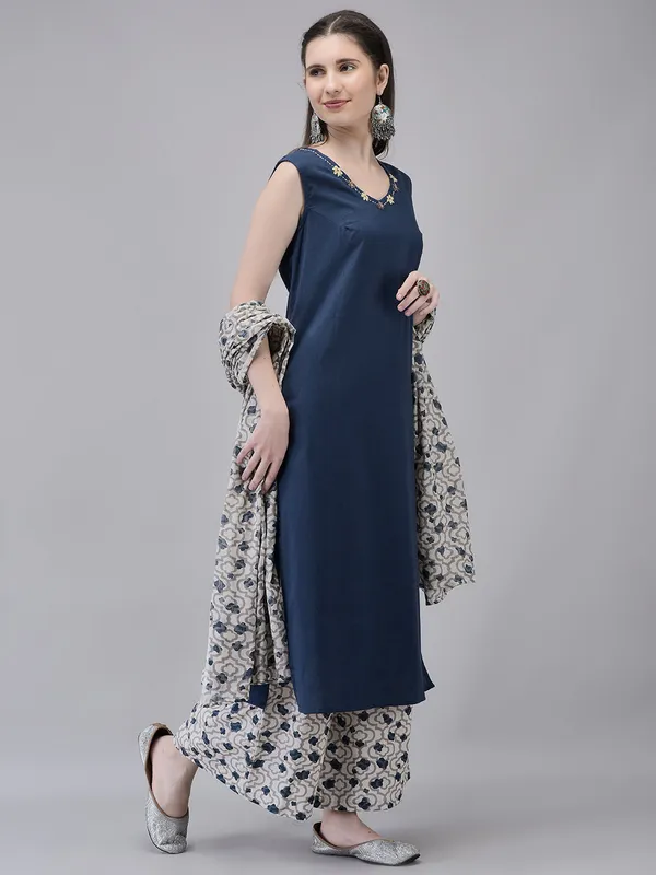 Midnight_Blue_Cotton_Straight_Kurta_Palazzo_Suit_Set_For_Women