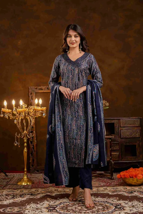 Navy_Muslin_Straight_Fit_Printed_Suit_Set_For_Women