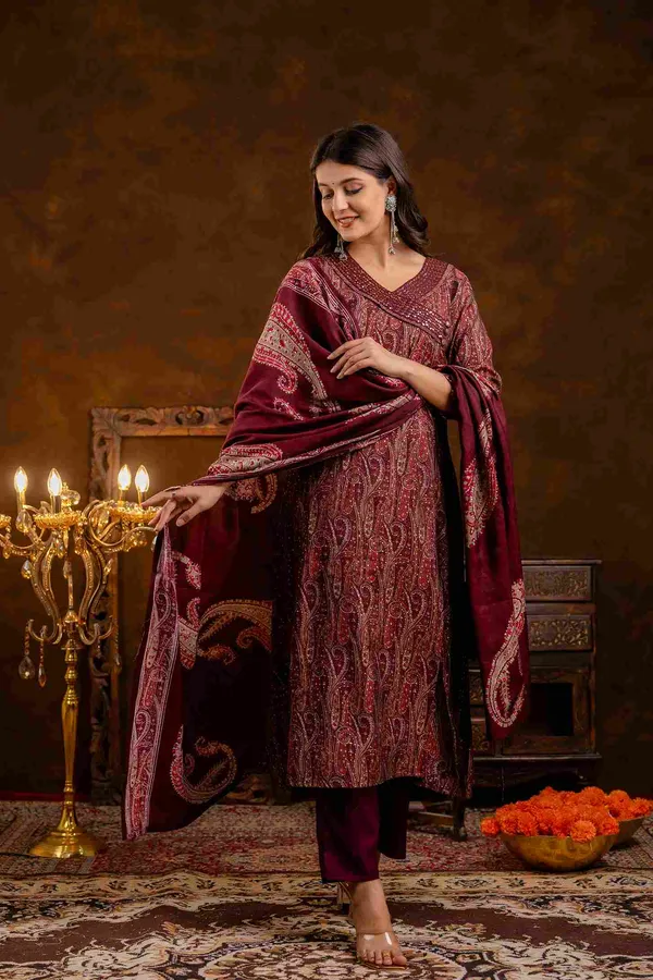 Red_Wine_Muslin_Straight_Printed_Suit_Set_For_Women