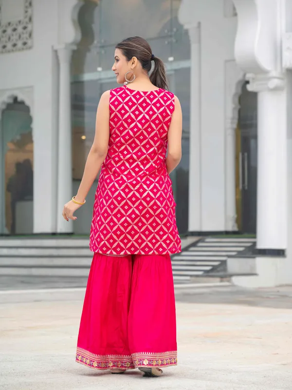 Hot_Pink_Chanderi_Muslin_Embroidered_Gharara_Suit_Set_For_Women