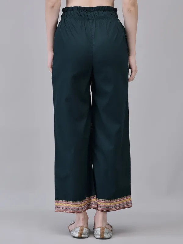 Dark_Green_Rayon_Embroidered_Ethnic_Trouser_For_Women