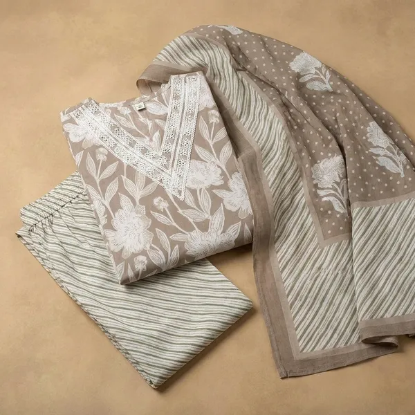 Taupe_Cotton_Straight_Floral_Printed_Suit_Set_For_Women