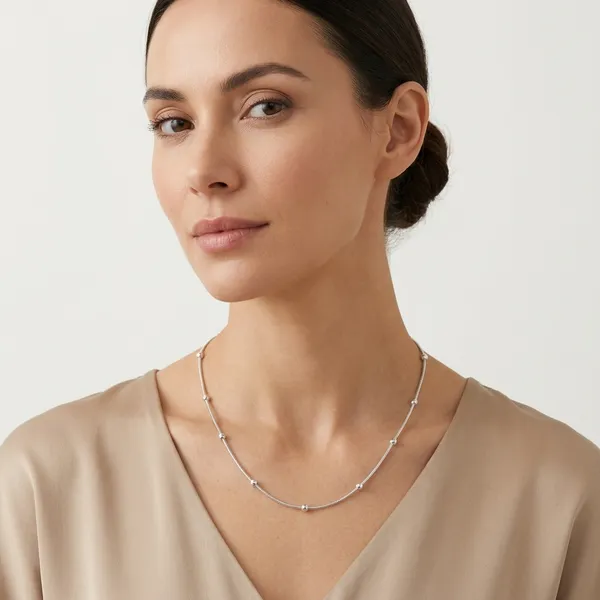 Sterling_Beaded_Chain_Necklace_For_Women