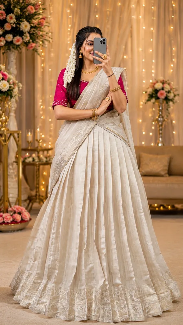 Onakkodi_Collection_Off_White_Poly_Kanjivaram_Half_Saree_Lehenga_Set_with_Unstitched_Blouse_&_Dupatta