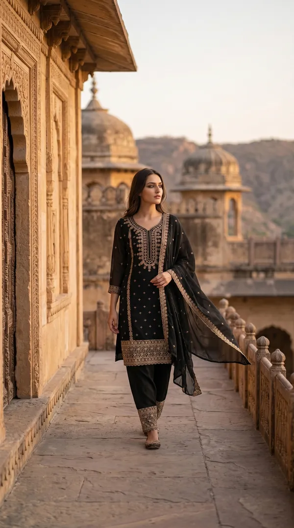 Festival_Special_Designer_Heavy_Embroidery_Sequence_Work_Top_Pant_With_Dupatta_Set_A7094C_Black