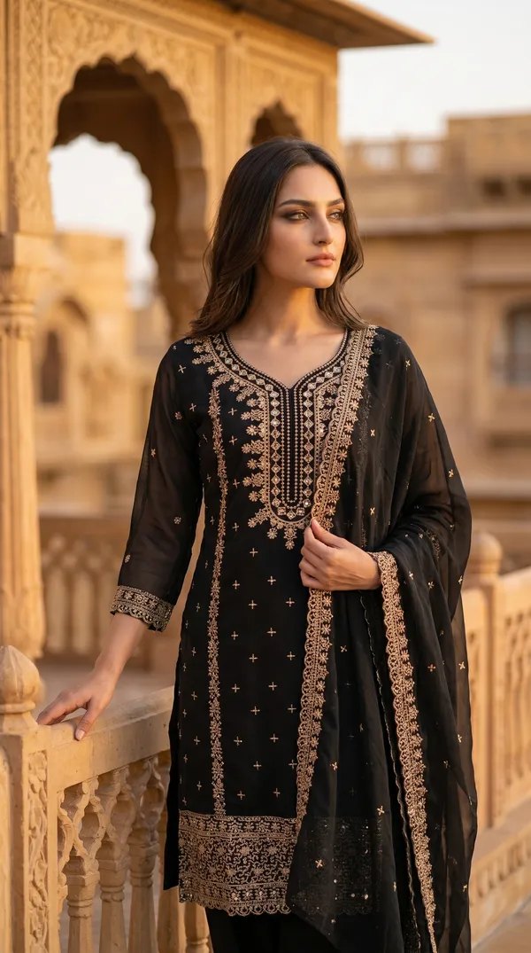 Festival_Special_Designer_Heavy_Embroidery_Sequence_Work_Top_Pant_With_Dupatta_Set_A7094C_Black