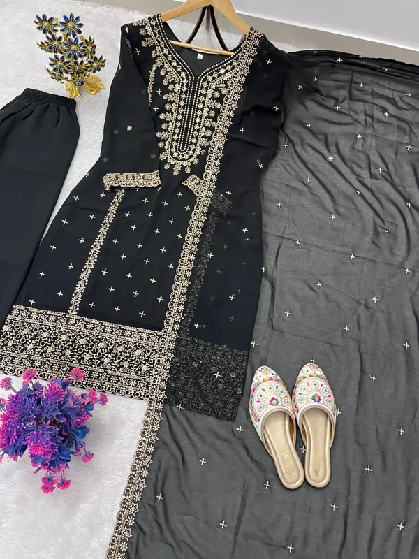 Festival_Special_Designer_Heavy_Embroidery_Sequence_Work_Top_Pant_With_Dupatta_Set_A7094C_Black