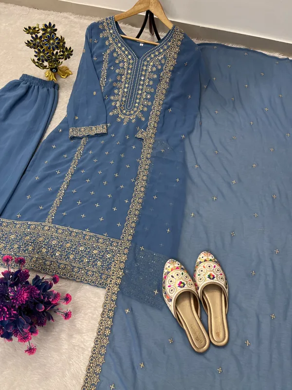 Festival_Special_Designer_Heavy_Embroidery_Sequence_Work_Top_Pant_With_Dupatta_Set_G_Blue