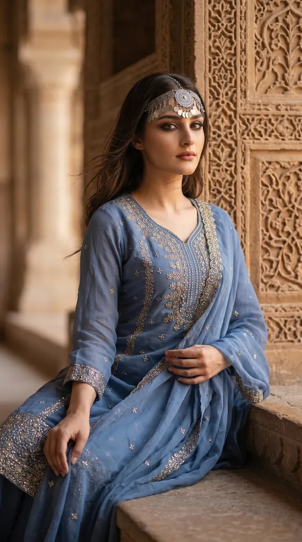 Festival_Special_Designer_Heavy_Embroidery_Sequence_Work_Top_Pant_With_Dupatta_Set_G_Blue