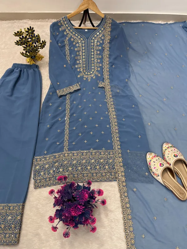 Festival_Special_Designer_Heavy_Embroidery_Sequence_Work_Top_Pant_With_Dupatta_Set_G_Blue