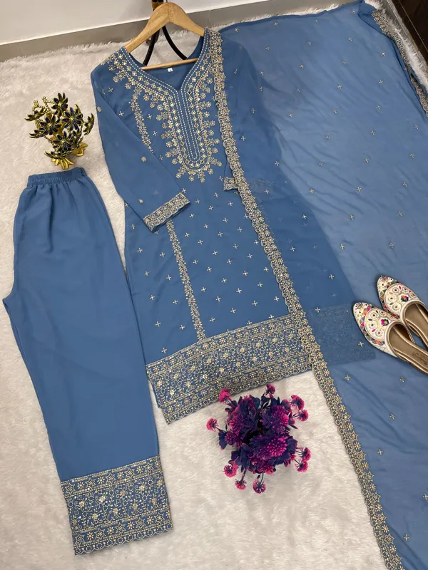Festival_Special_Designer_Heavy_Embroidery_Sequence_Work_Top_Pant_With_Dupatta_Set_G_Blue