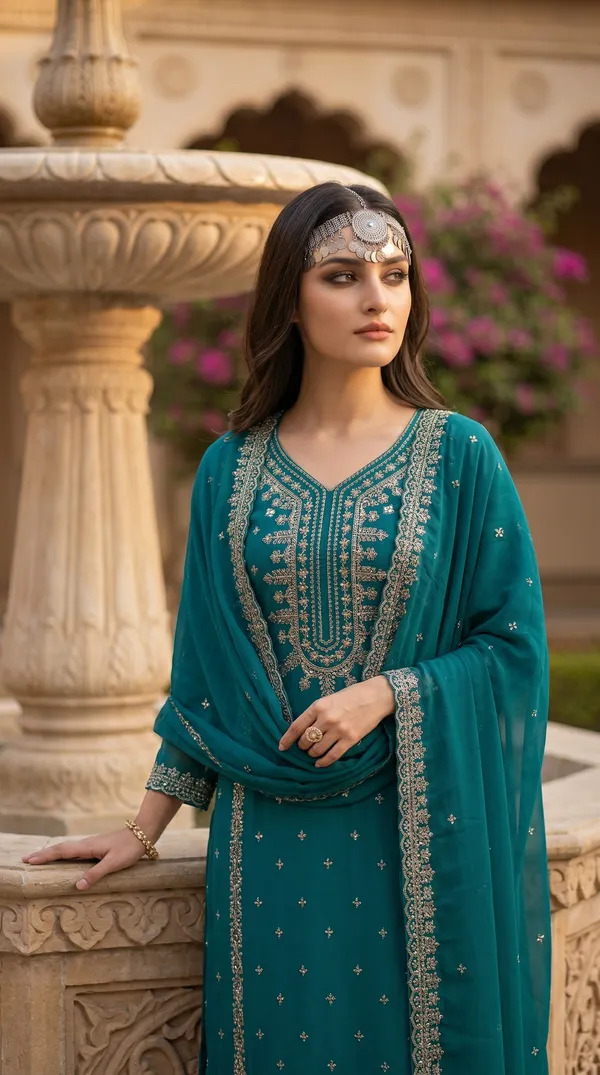 Festival_Special_Designer_Heavy_Embroidery_Sequence_Work_Top_Pant_With_Dupatta_Set_A7094C_P_Green