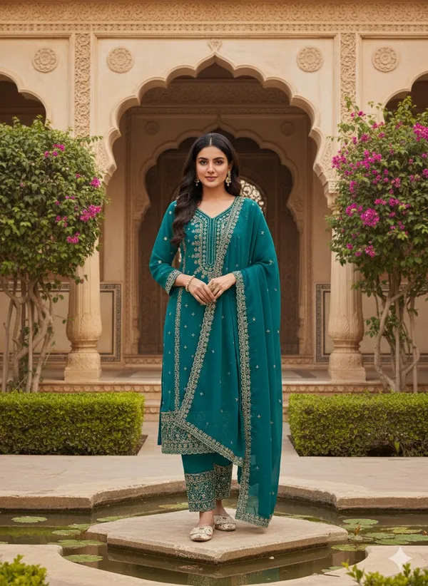 Festival_Special_Designer_Heavy_Embroidery_Sequence_Work_Top_Pant_With_Dupatta_Set_A7094C_P_Green