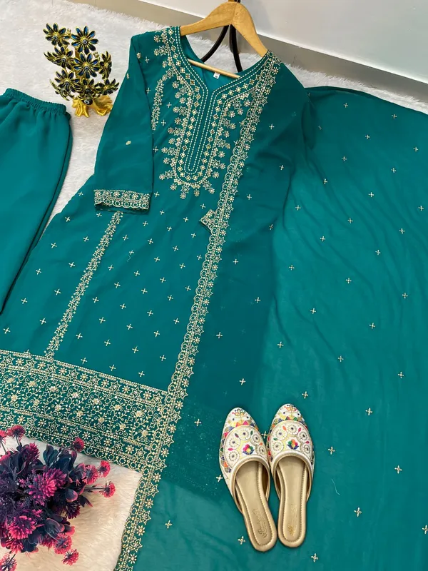 Festival_Special_Designer_Heavy_Embroidery_Sequence_Work_Top_Pant_With_Dupatta_Set_A7094C_P_Green