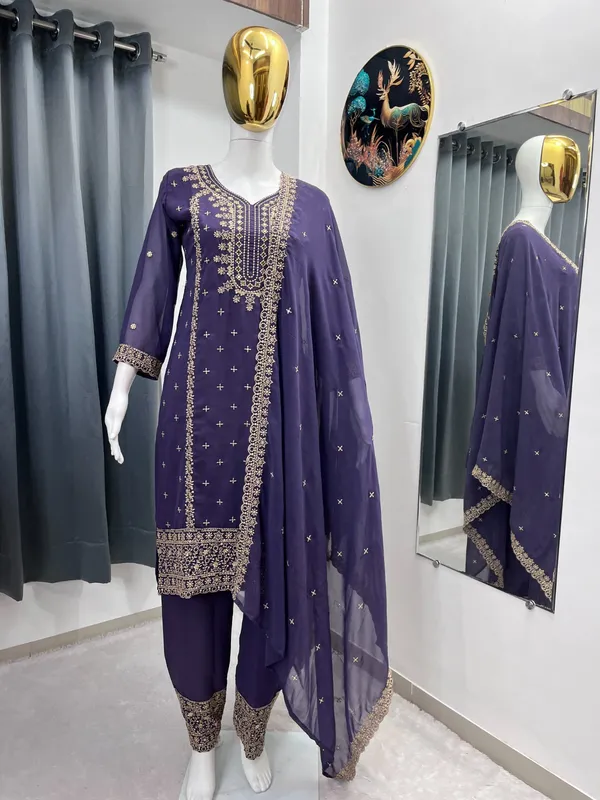 Festival_Special_Designer_Heavy_Embroidery_Sequence_Work_Top_Pant_With_Dupatta_Set_A7094C_Purple