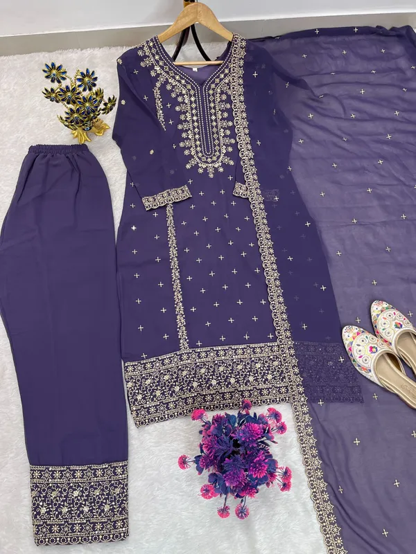 Festival_Special_Designer_Heavy_Embroidery_Sequence_Work_Top_Pant_With_Dupatta_Set_A7094C_Purple