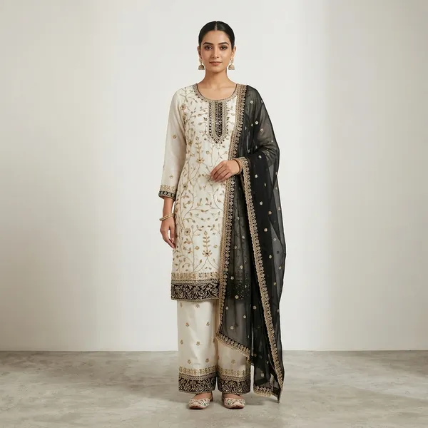 Black_Festival_Special_Heavy_Sequence_Embroidery_Georgette_Top_Palazzo_Dupatta_Set