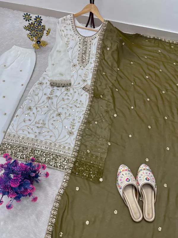 Ivory_Olive_Embroidery_Sequin_Georgette_Kurta_Palazzo_Set_With_Dupatta