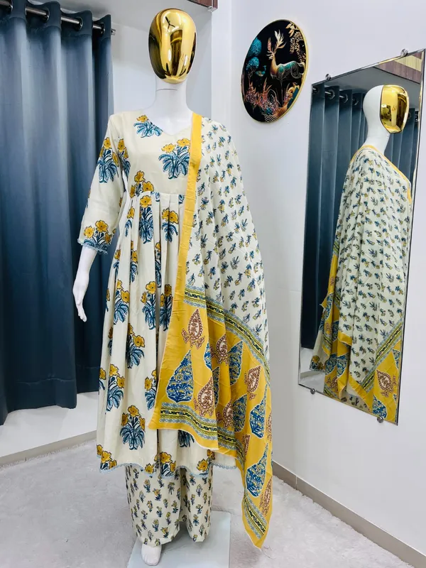 Marigarden_Block_Print_Anarkali_Kurta_Palazzo_Set_With_Dupatta