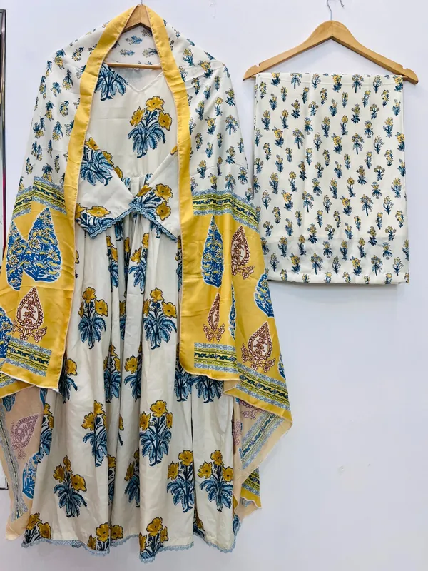 Marigarden_Block_Print_Anarkali_Kurta_Palazzo_Set_With_Dupatta