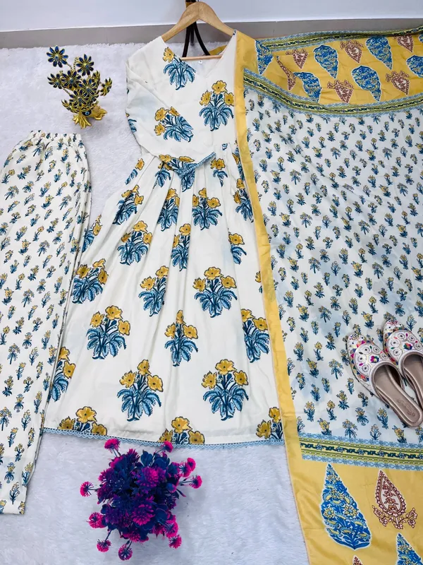 Marigarden_Block_Print_Anarkali_Kurta_Palazzo_Set_With_Dupatta