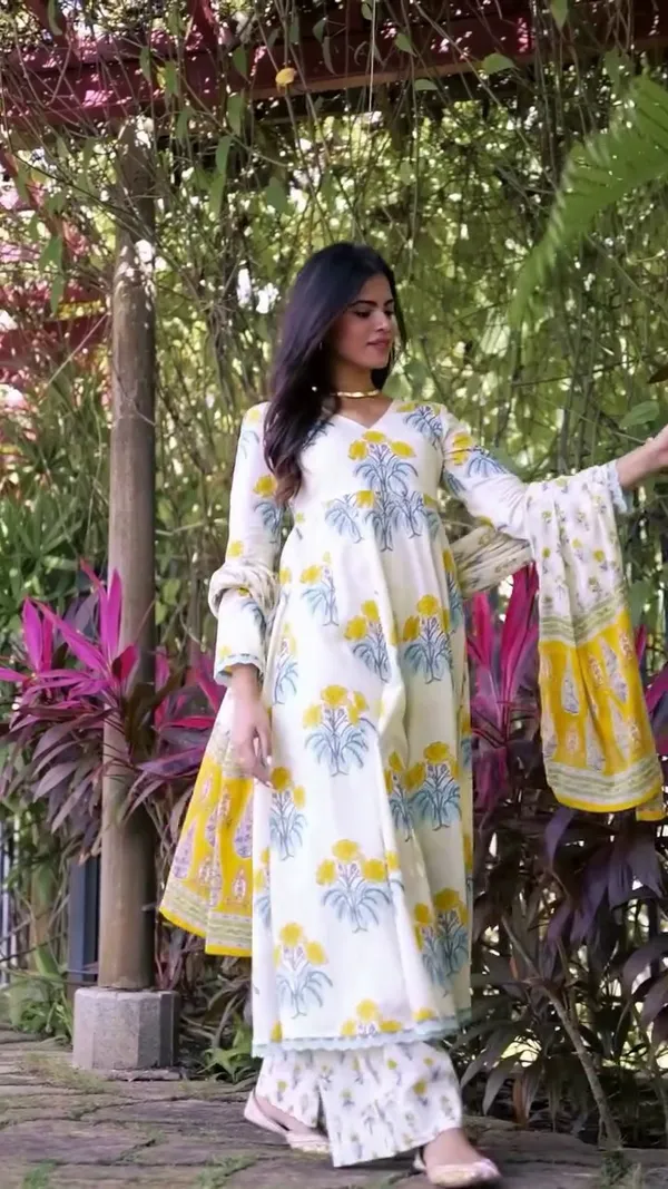Marigarden_Block_Print_Anarkali_Kurta_Palazzo_Set_With_Dupatta