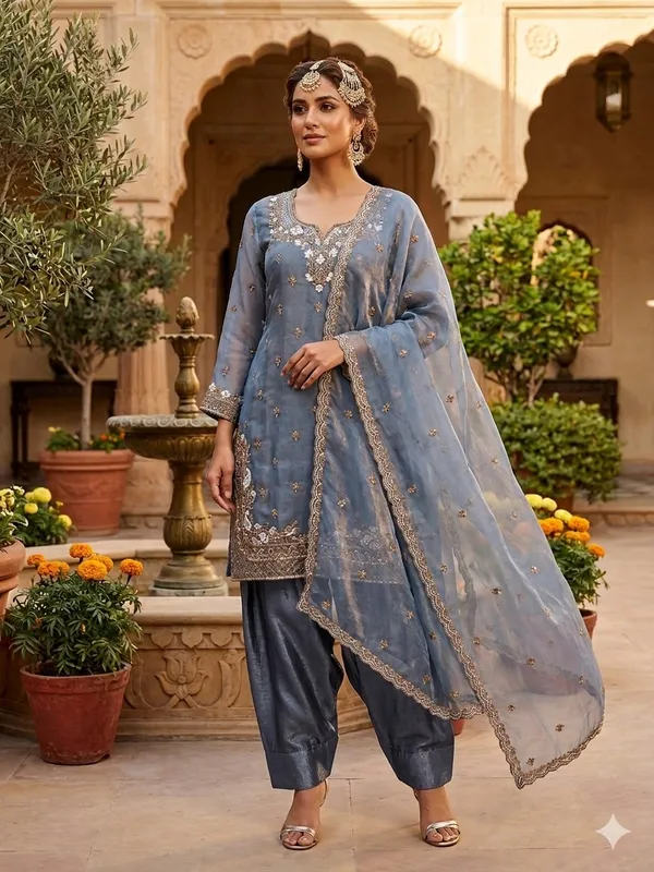 Heavy_Embroidery_Sequence_Work_Fendy_Fabric_Top_Farshi_Palazzo_And_Dupatta_Set