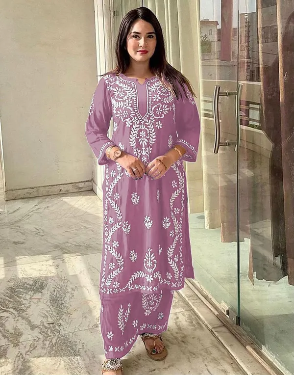 Super_Fashion_Dusty_Pink_Lucknowi_Embroidered_Rayon_Kurta_Palazzo_Set_(M627F)