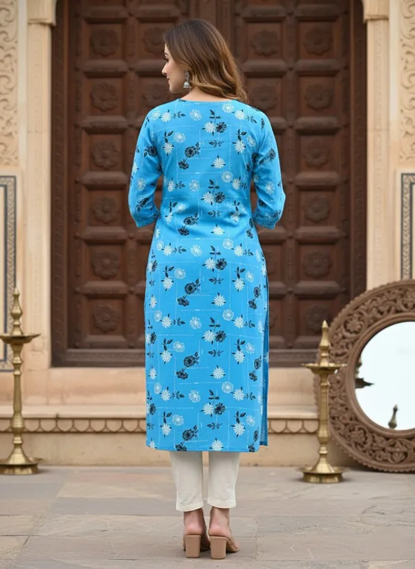 Blue_Rayon_Premium_Kurti_For_Women