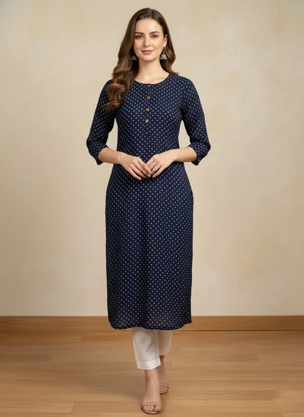 Blue_Rayon_Premium_Kurti_For_Women