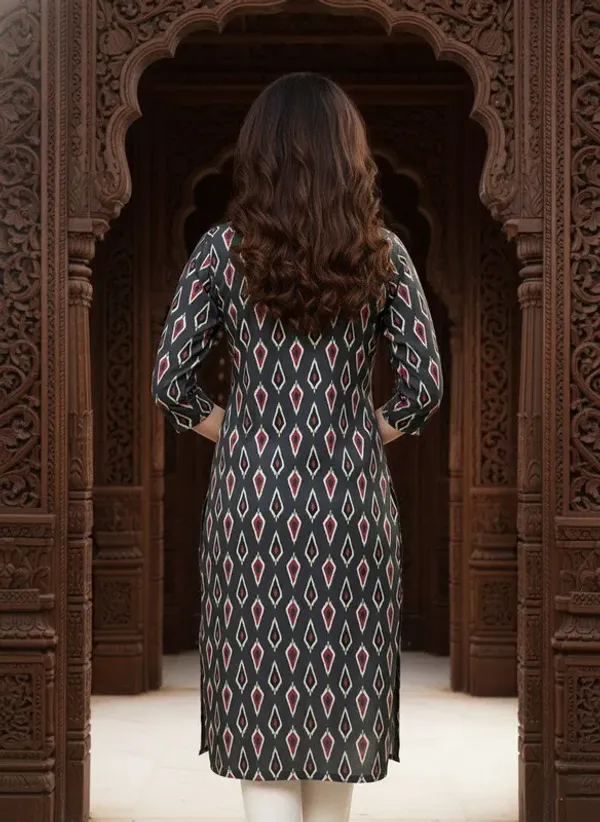 Grey_Rayon_Premium_Kurti_For_Women