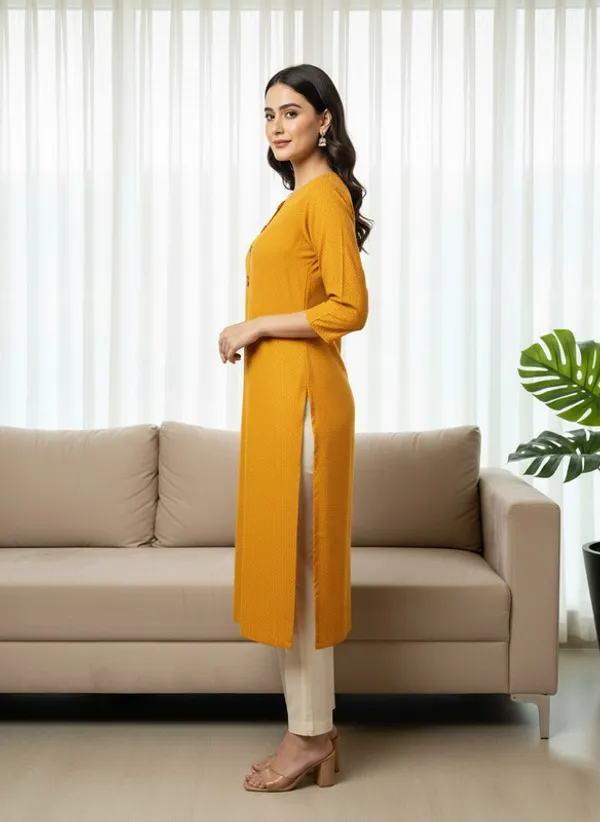 Orange_Cotton_Premium_Kurti_For_Women