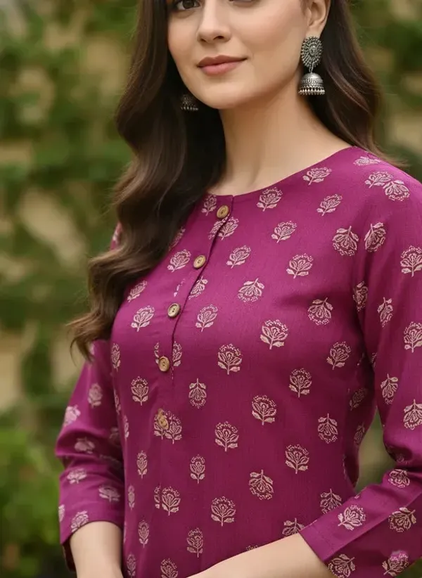 Pink_Rayon_Premium_Kurti_For_Women