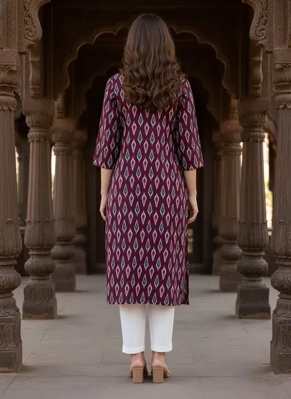 Purple_Rayon_Premium_Kurti_For_Women