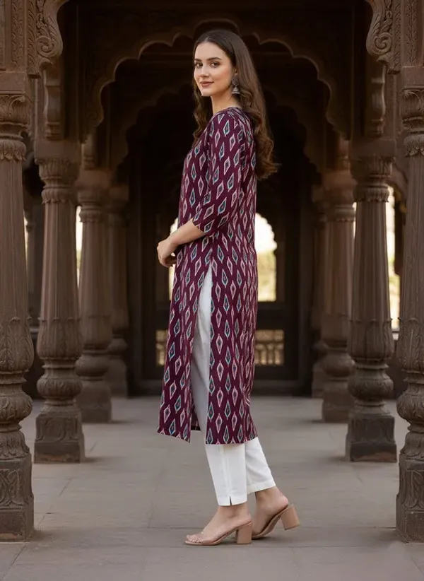 Purple_Rayon_Premium_Kurti_For_Women