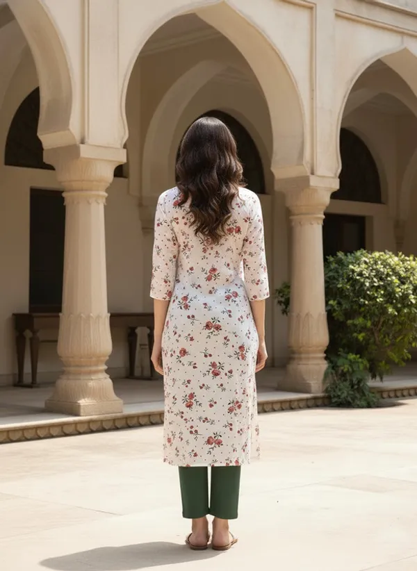 White_Rayon_Premium_Kurti_For_Women