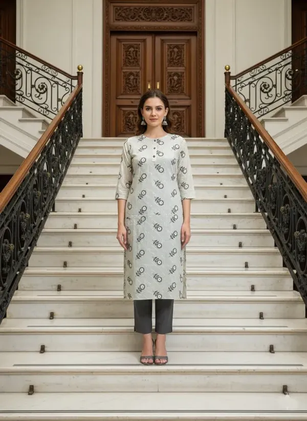 White_Rayon_Premium_Kurti_For_Women