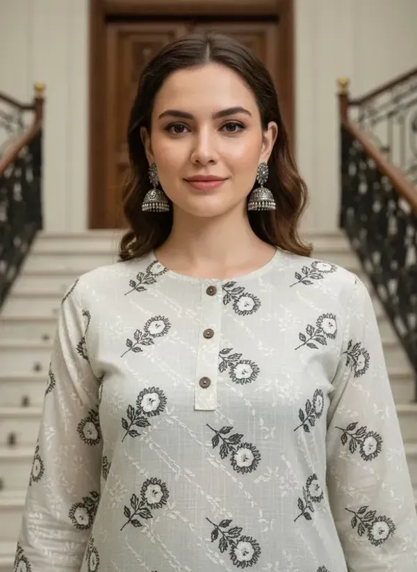 White_Rayon_Premium_Kurti_For_Women