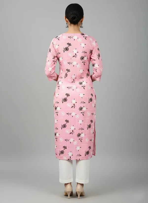 Pink_Rayon_Premium_Kurti_For_Girls
