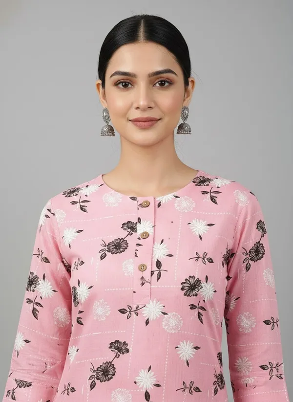 Pink_Rayon_Premium_Kurti_For_Girls