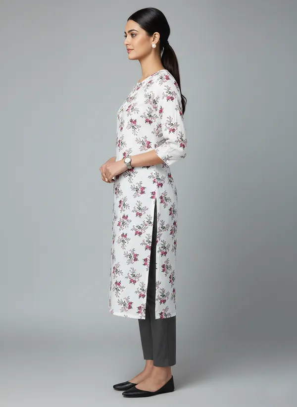 White_Rayon_Premium_Kurti_For_Women