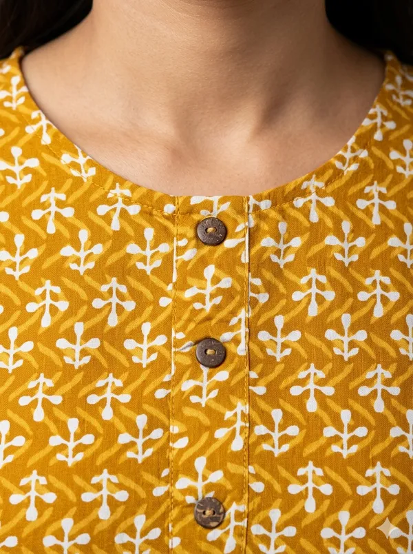 Mustard_And_Brown_Cotton_Premium_Kurti_For_Women