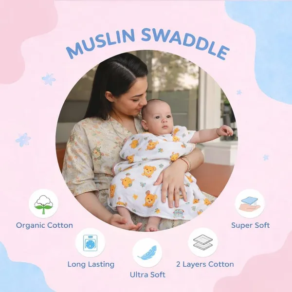 Pack_Of_2_Muslin_Swaddle_Blanket_For_Babies_100*100_cm