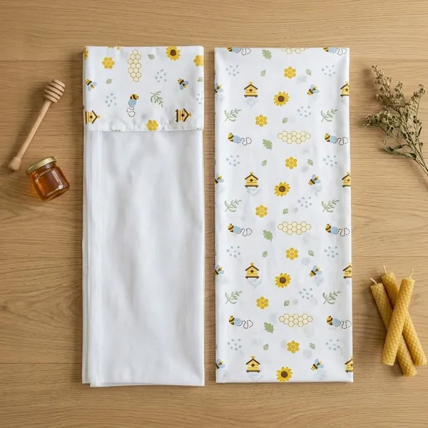 Cradle_cloth_with_Mosquito_Net_(Bee_Hive,_Yellow)